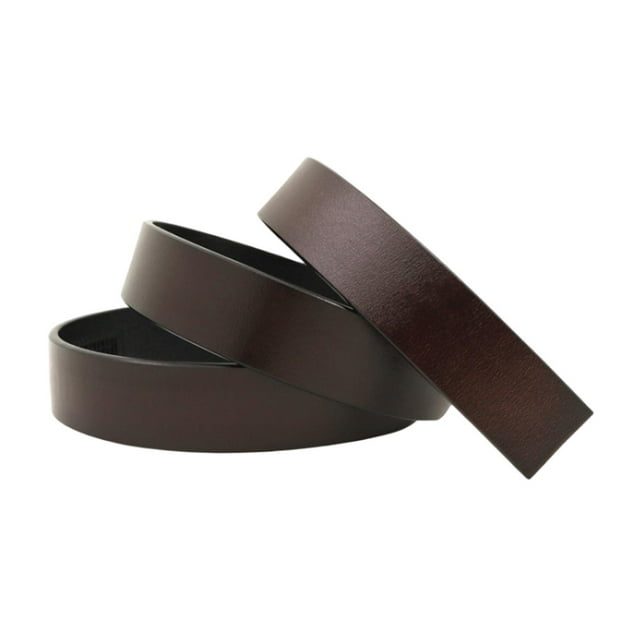 Cinturón sin hebilla deslizante para hombre, informal, de repuesto, clásico, automático, sin agujeros Marrón