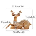 thumbnail image 3 of Honeeladyy Christmas Khaki Reindeer Ornaments, Miniature Reindeer Figurines for Festive Holiday Decoration Suitable for Home Office Desktop Decor, 3 of 5