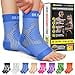 thumbnail image 3 of Plantar Fascitis Socks compression Socks Toeless Ankle Swelling Relief Foot Sleeve compression Support Ankle Splint for Plantar compression Sleeve for Foot socks for Neuropathy Relief Blue L, 3 of 4