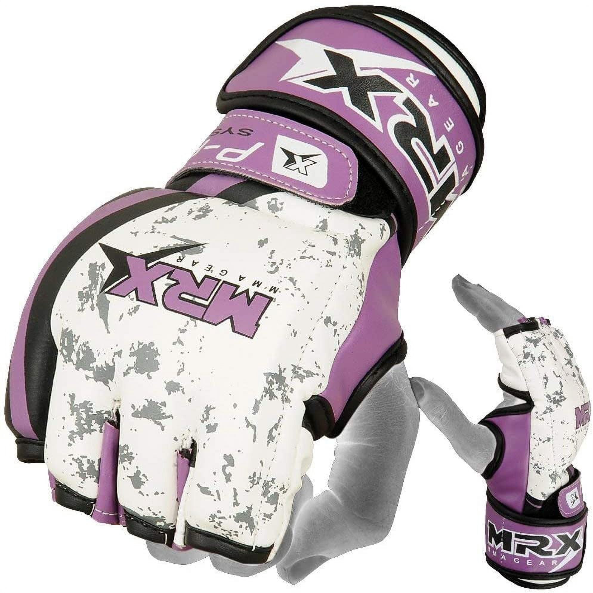 MRX MMA Grappling Gloves for Women Bag Training Boxing Sparring Purple Small