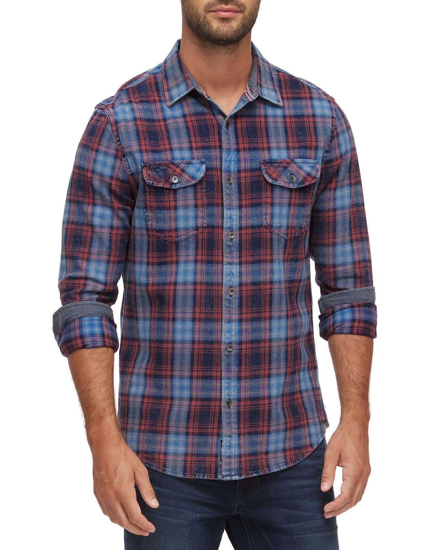 Long Sleeve Button Down Flannel Shirt 