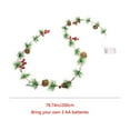 thumbnail image 3 of Multicolor Christmas Light String - 20 Mini Fruit Shaped LED Lights, 2 Meter Length with Pine Cones & Bells for Holiday Tree & Home Decor, 3 of 8
