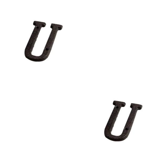 kurtrusly Panneau de Maison avec Plaque Rétro 3D Large Gamme d'Utilisations et Numéros de Maison Durables Panneau Rétro 3D Métal Plaque de Numéro de Maison U 2Set