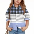 thumbnail image 2 of Ashirexll Long Sleeve Shirts for Girls, Fall Tops, Boys and Girls Casual Long Sleeve Shirts Fashion Plaid and Striped Shirt Tops, 2 of 6