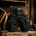thumbnail image 5 of Aimik Men's Vintage Cargo Shorts with Multi Pocket and Button Summer Heavy Duty Cotton Shorts for Outdoor Camping, 5 of 5