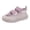 Pink, variant on Ruyang Girls Mesh Sandals Closed Toe Adjustable Straps Flats Breathable Beach Vacation Sandal Lightweight Casual Shoes