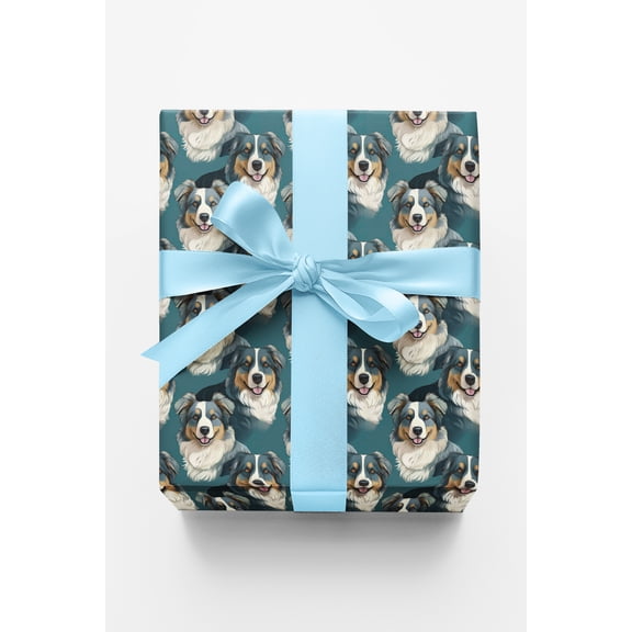 London Penny Premium Wrapping Paper - Australian Shepherd Your Heart