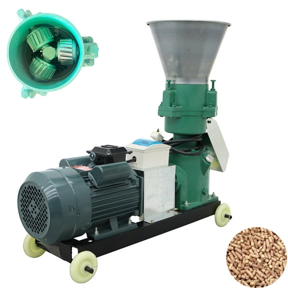 INTBUYING Farm Animal Feed Pellet Mill Machine 4MM Holes Pellet Feed Granulator 4.5KW 220V