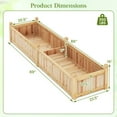 thumbnail image 6 of 91" Wood Planter Box - Divisible Raised Garden Bed with Liner & Drainage, 6 of 9