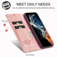 thumbnail image 3 of SaniMore for Samsung Galaxy S23 2023 Case, Prumiem PU Leather Wallet Kickstand Cover Magnetic Flip Design Card Slots Shockproof Anti-drop TPU Full Body Protective Shell For Galaxy S23, Rosegold, 3 of 8