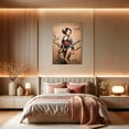 thumbnail image 2 of Tattooed Sakura Warrior Geisha with Katana Canvas Print - Elegant Wall Art for Home Decor, 2 of 6