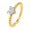 Women's Heart Gold, variant on 18K Gold Plating White Heart Cz Band Men's Women's Stainless Steel Couple Rings