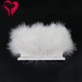 thumbnail image 2 of Cinta de encaje con plumas de marabú de pavo teñidas, suaves y esponjosas, de 1 metro, de 6 a 8 cm, para decoración de vestidos de fiesta y prendas de vestir, 2 of 5