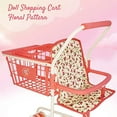 thumbnail image 3 of The New York Doll Collection Toy Shopping Cart with Basket, Floral, 3 of 6
