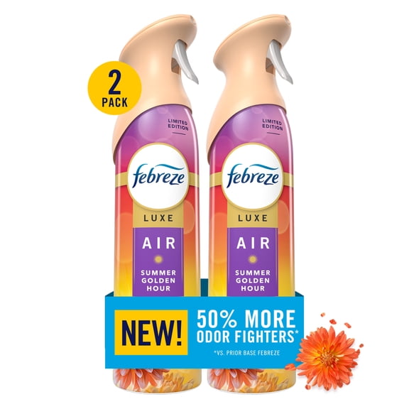 Febreze Air Mist Air Freshener Spray, Summer Golden Hour, 8.1oz, 2 Count