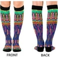 thumbnail image 2 of GZHJMY 1Pair Mexican Style Compression Socks for Women Men, Knee High Stockings for Athletic Sports,Running,Travel, 2 of 7