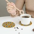 thumbnail image 6 of Disketp Sunflowers Funny Coasters,6 Pcs Leather Coasters With Holder, Perfect Housewarming Hostess Gifts,Protect Furniture From Water Marks Scratch And Damage, 6 of 9