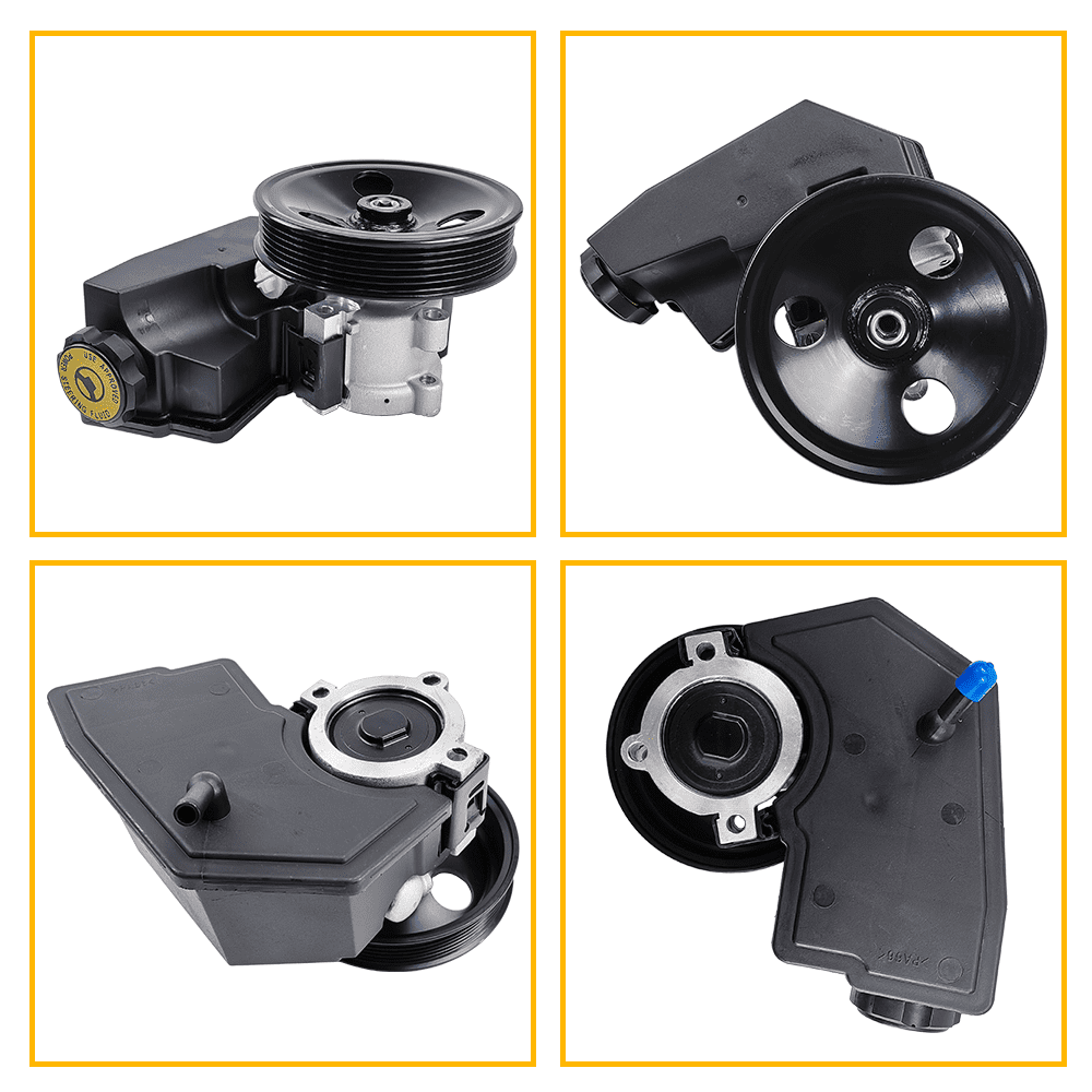 Power Steering Pump 20-38771 with Reservoir | Fit for Jeep Cherokee XJ 1996-2001, Wrangler TJ 1997-2003, L6 4.0L Gas | Replace # 52087871, 86-00274, RL087871AE, AD55-7140, 36P1488, 36-717140, 55-7141