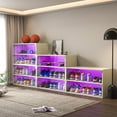 thumbnail image 4 of Off White Glass Door Box Shoe Storage Cabinet For Sneakers With RGB Led Light Bestselling New Products Durable And Sturdy High Quality, 4 of 7