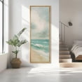 thumbnail image 3 of Large Framed Canvas Print Ocean Beach Wall Art Coastal Decorative for Living room Bedroom - 60"x20" Natural Frame, 3 of 7