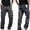 Grey, variant on Lenago Plus Size Black Cargo Pants Men's Spring And Autumn Hip-hop Design Sports Fitness Loose Trousers Slim-Fit Stretch Cargo Pants on Clearance
