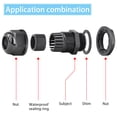 thumbnail image 2 of GREENCYCLE 10 PCs Cable Glands Joints IP68 Waterproof 20mm Diameter Titting Hole Weatherproof 6-12mm Range Black Cable Connector, 2 of 7