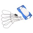 thumbnail image 4 of Stainless Steel Fish Lock, Live Fish Lock Easy To Operate D-shaped Buckle Convenient  For Big Lure Fishing Equipment Blue, 4 of 8