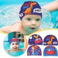thumbnail image 5 of Kids Swim Cap Comfortable Cartoon Print Fashionable Cloth Hat For Boys Girls Hot Spring Pool, 5 of 5
