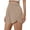 Khaki, variant on Women's Athletic Running Shorts with Zipper Pockets, Lined Sports Shorts