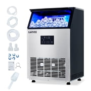 Commercial Ice Maker – 150 lbs/24H Production, 40 lbs Bin, Stainless Steel, Built-in or Freestanding, Self-Cleaning, 3 Ice Sizes – Ideal for Home Bar & Restaurant