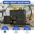 thumbnail image 4 of DKYNDSYN Metal Storage Cabinet with Wheels, Lockable Tool Cabinet with Adjustable Shelf, Rolling Garage Cabinet with 1 Drawer and 2 Doors, 29.5x16.5x34.6 inches, 500 lbs Capacity, Black, 4 of 7