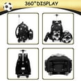 thumbnail image 3 of Kids Rolling Backpack Boys with Wheels Backpacks for Elementary Student Wheeled Trolley Bookbag for Teen Boys with Lunch Box Pencil Case Soccer, 3 of 6