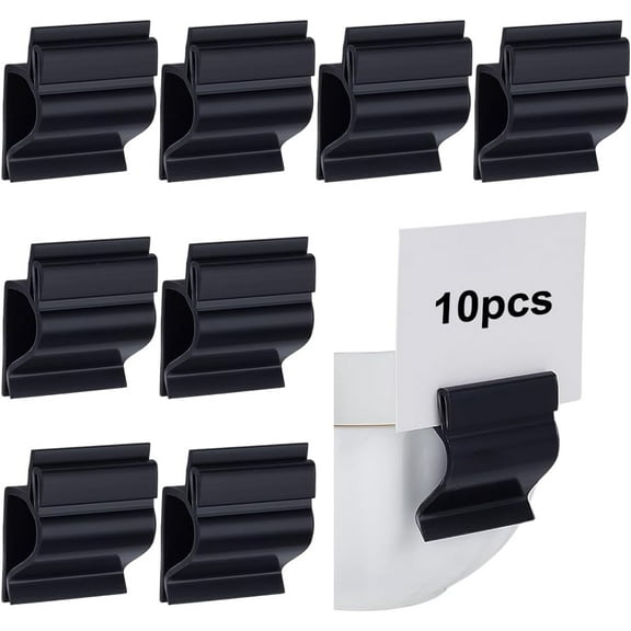 PVC Clip Card Holder Black 40x32.5x17.5mm