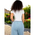 thumbnail image 3 of Player Mujer Texturizada Casual Stretch Blusa Dama Top, 3 of 5