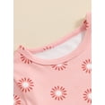 thumbnail image 5 of Bagilaanoe 2pcs Toddler Baby Girl Shorts Set Short Sleeve Flower Print T Shirt Tops + Shorts 6M 12M 18M 24M 3T 4T Kids Casual Summer Clothes, 5 of 7