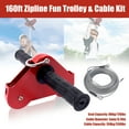 thumbnail image 2 of Miumaeov 160 Feet Zip Line Kit for Children and Teens up to 330Lb with Stainless Steel Spring Brake and Safety Harness, 2 of 15