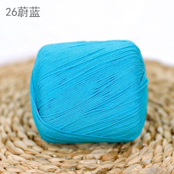 XmhyTop-A 80g Multicolor Crochet Thread Premium Cotton Thread for Detailed Handwork, Versatile Threadart Crochet Supplies,Blue A