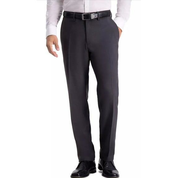 Kenneth Cole Men's Modern Fit Techni-Cole Suit Separate Pants, Dark Gray 40x32