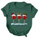 thumbnail image 1 of Gibobby Camiseta Navideña De La mujer Navidad Moda Casual Copa de Impresión Manga Corta Cuello Redondo Suelta Camiseta Blusa Tops(Verde,G), 1 of 5