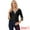 Black, variant on DARING DIVA Women's 3/4 Sleeve Tops Hollow Color Block Boho Shirts L Black