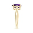 thumbnail image 3 of ANGARA Natural Tapered Shank 1.6 ct Amethyst Ring with Diamond Accents in 14K Yellow Gold for Women (Size-9x7mm) | February Birthstone, Anniversary, Jewelry Gift for Women | Natural Amethyst Ring, 3 of 9