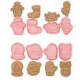thumbnail image 4 of Toystoory 8 Uds. Moldes para galletas de cocina, Kit de moldes para galletas de dibujos animados de Navidad, molde para repujado de plástico Herramientas y accesorios para hornear, 4 of 6