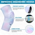 thumbnail image 5 of TUOYR Compression Elbow Pads Arm Elbow Sleeve Padded Elbow Arm Protection Brace for Football Basketball - Youth & Adult Sizes (Scale Pink, A Pair), 5 of 8