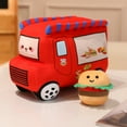 thumbnail image 2 of 2pcs Car Plush Stuffed Toys - Cartoon Dining Car Medium Plush Doll Pillow (Detachable for Use)- Plushie Gifts for Kids Birthday Christmas Party (dining Auto)-11in, 2 of 6