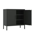 thumbnail image 5 of Tcbosik Metal Storage Cabinet, Small Buffet Cabinet with Adjustable Shelves, Coffee Bar Cabinet with 2 Doors, Console Cabinet for Entryway, Kitchen, Living Room, Black, 5 of 7