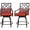 Black – with red cushions, variant on SOLAURA Outdoor Swivel Bar Stools Set of 2, Patio Bar Height Bistro Chairs with Textilene fabric, High Top Stools for Garden, Lawn, Poolside, Kitchen (Blue)