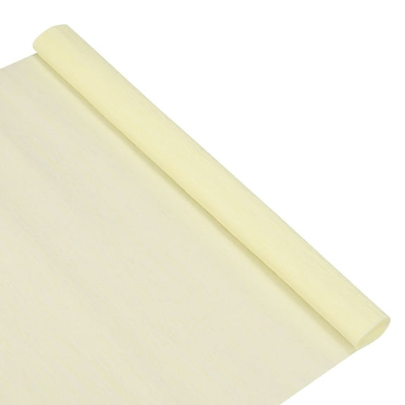 Crepe Paper, 8.2ft x 20 Inch /250 x 50cm Soft Wide Crepe Paper Streamer Sheet, Decorative Craft Streamer [Cream White]