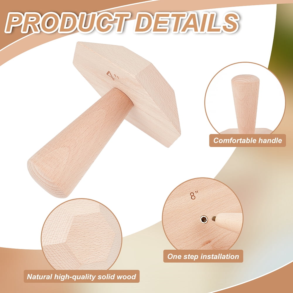 3 Sets Wooden Ceramic Top Tools Hexagonal Pottery Tools with Handle Ceramic Bowl Plate Making Thick