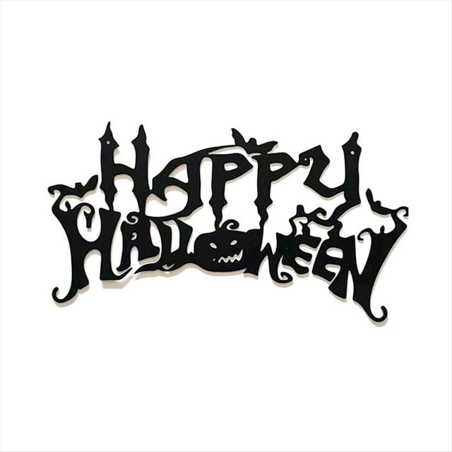 Decoración Temática Halloween, Decoraciones Artísticas Pared, Sala Estar Interior, Decoración Clásica Negra para Habitación, Decoración Pared, Colgante Pared Metal
