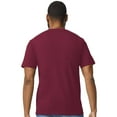 thumbnail image 4 of Gildan Softstyle Men's Midweight T-Shirt, Short Sleeve Classic Fit Cotton Tee, Maroon, M, 4 of 5